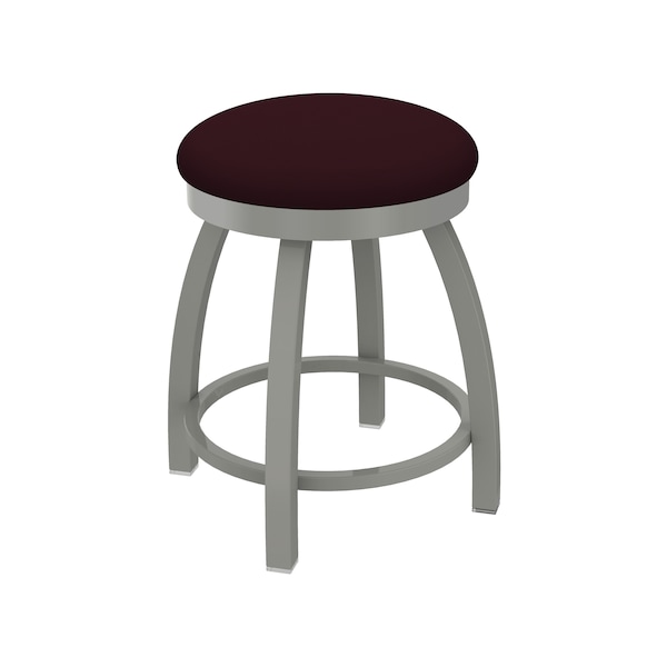 18" Swivel Vanity Stool, Nickel Finish, Canter Bordeaux Seat